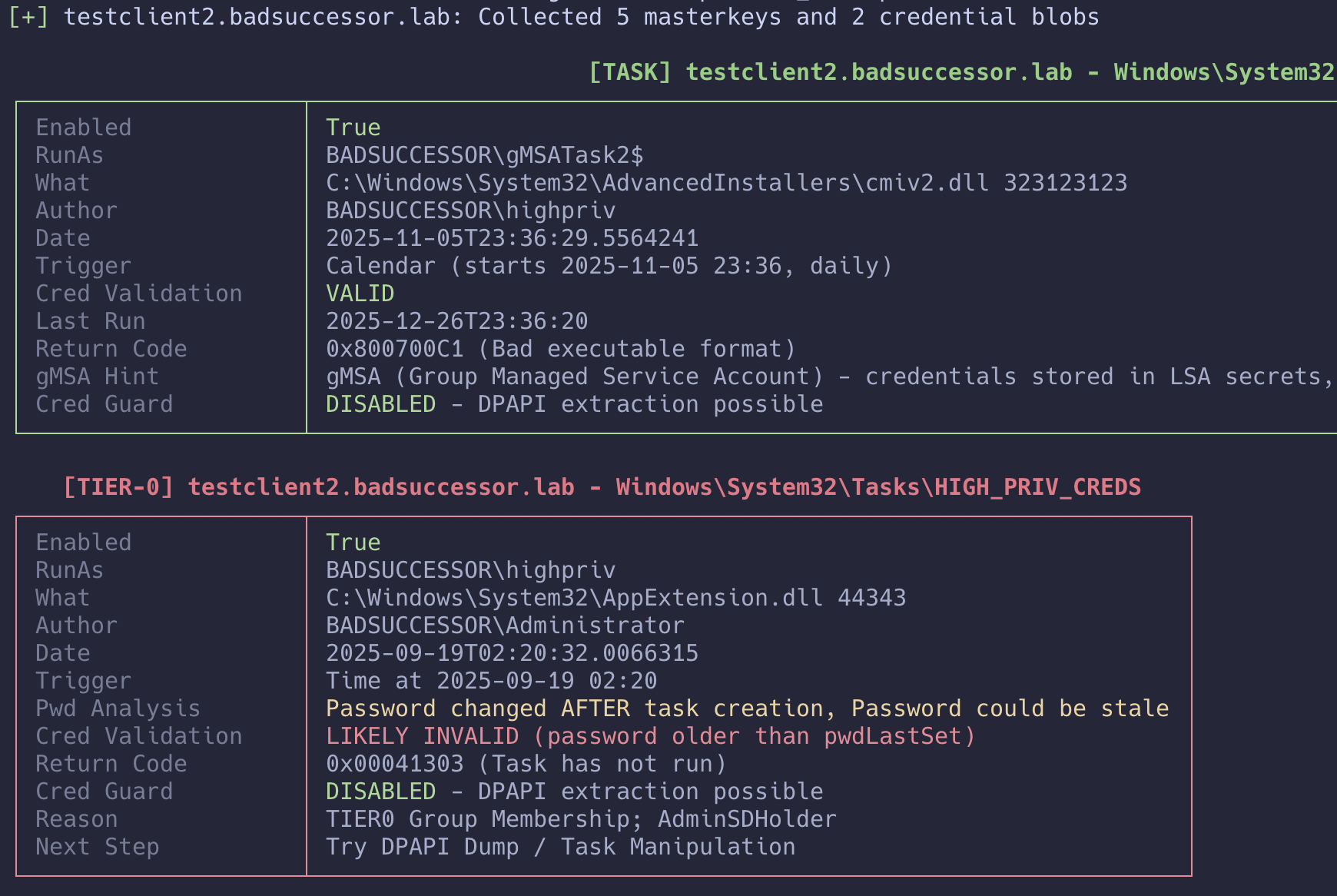 TaskHound output demo
